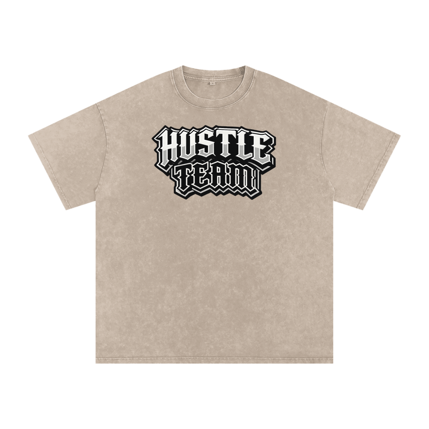 Snow Washed Oversized Cotton T-Shirt