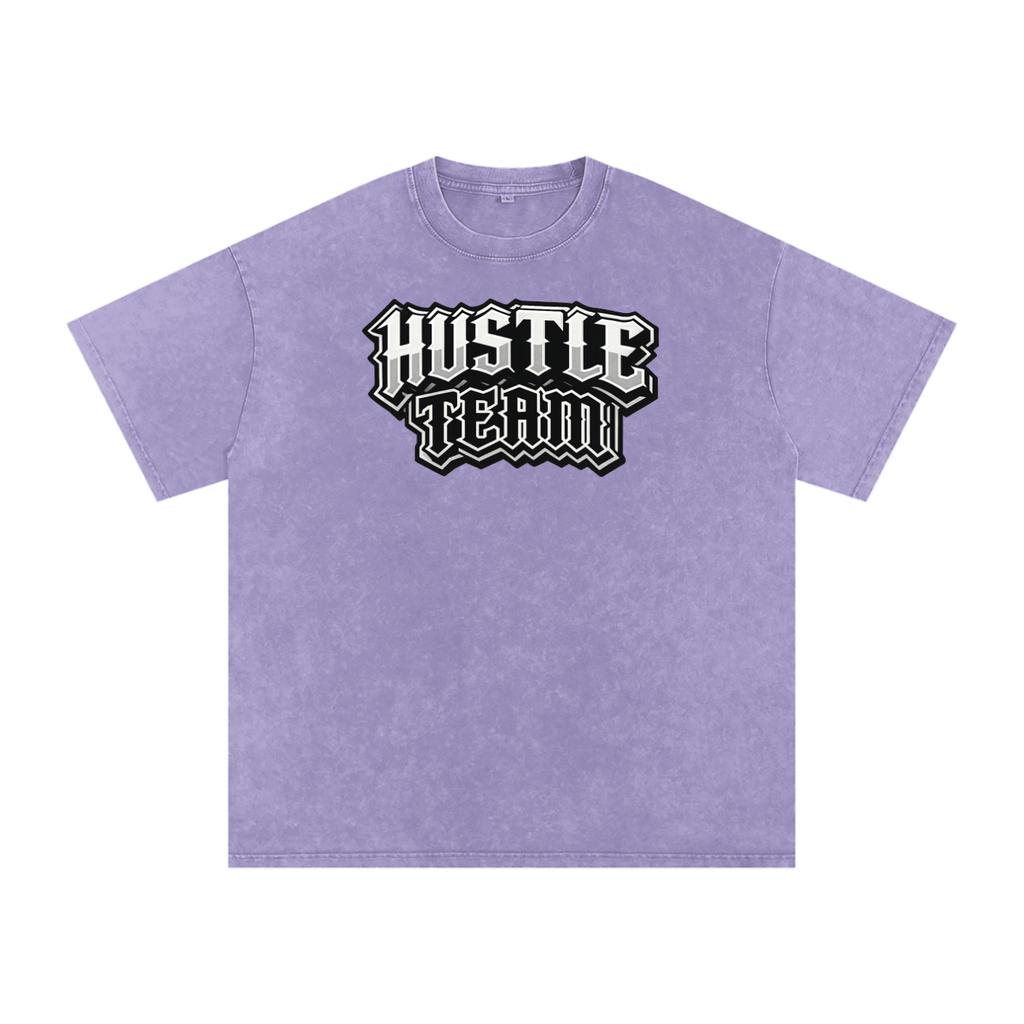 Snow Washed Oversized Cotton T-Shirt