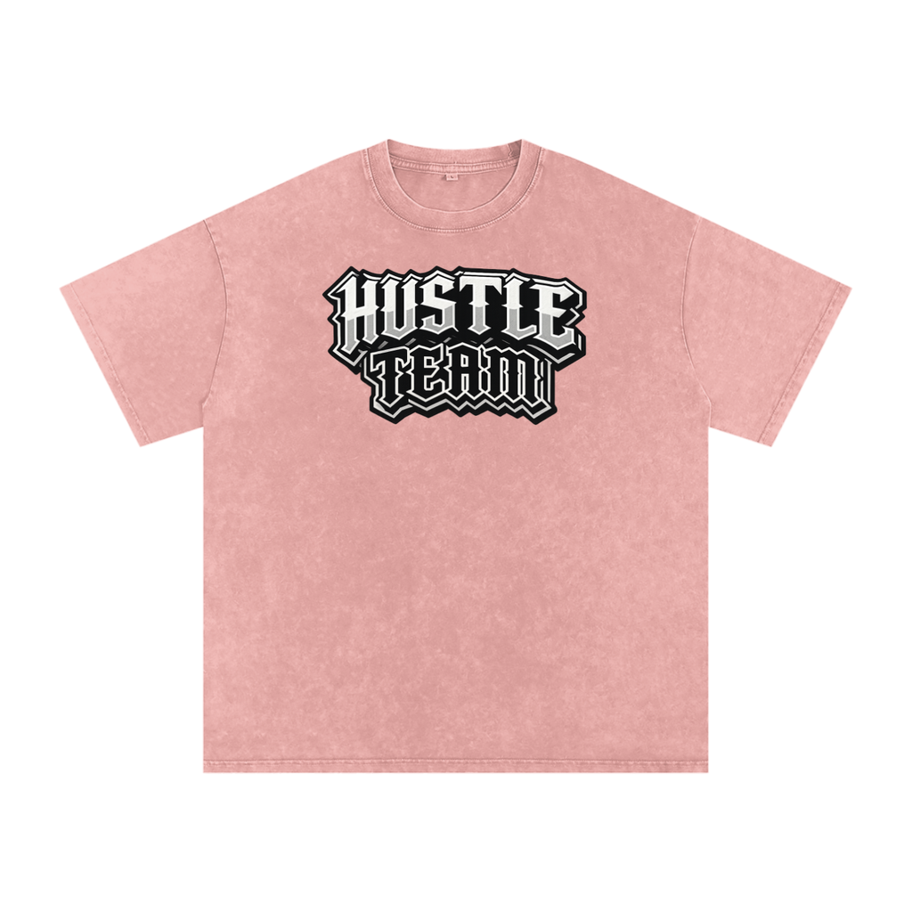 Snow Washed Oversized Cotton T-Shirt