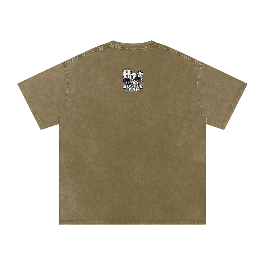 Snow Washed Oversized Cotton T-Shirt