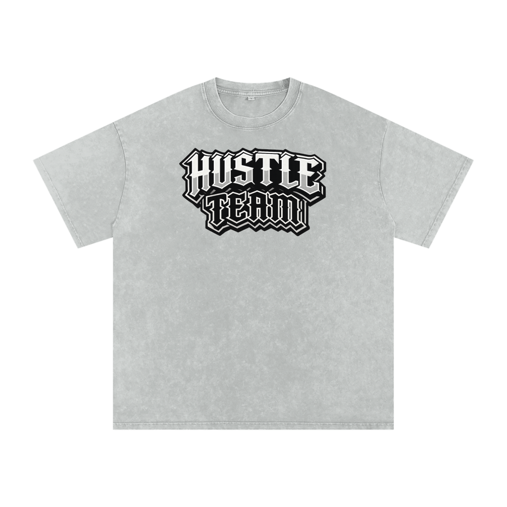 Snow Washed Oversized Cotton T-Shirt