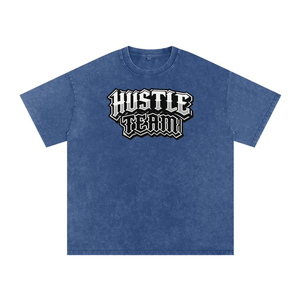 Snow Washed Oversized Cotton T-Shirt