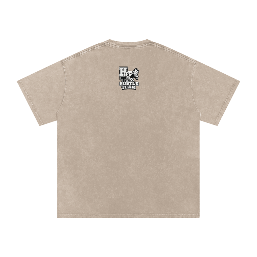 Snow Washed Oversized Cotton T-Shirt